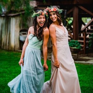 Adrianna Papell beaded strapless gown, size 0